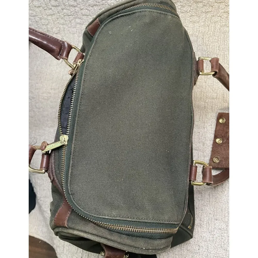 Orvis Bag Fly Fishing Water Resistant Lining Battenkill Olive Canvas Leather